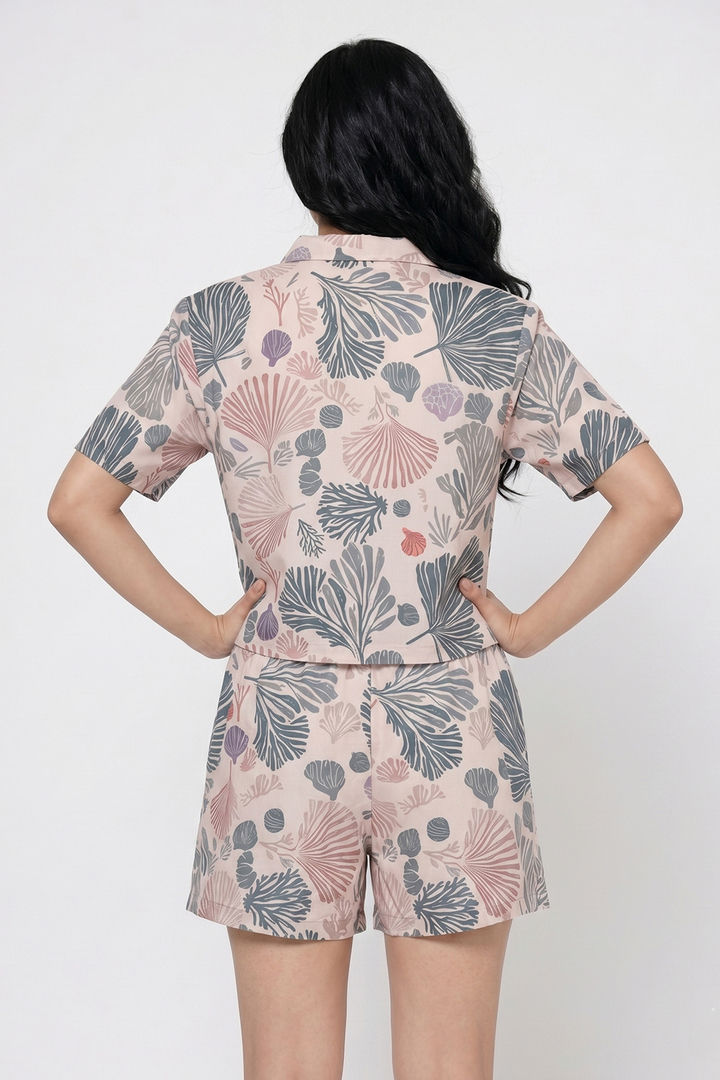 Zivame Woven Lifewear Short Set - Vanilla Ice — image 3